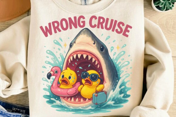 Download Wrong Cruise Funny Shark Duck Png - Shark Collection