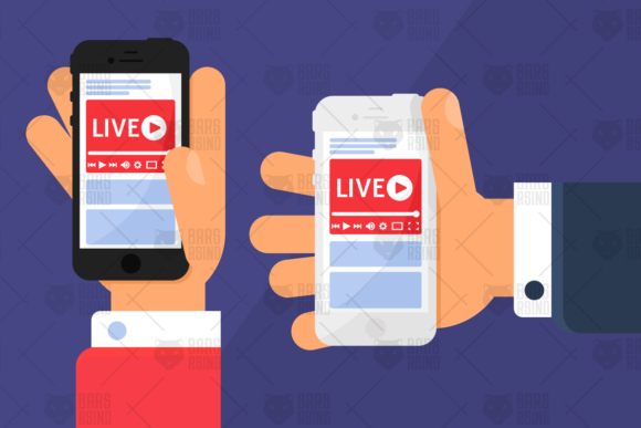 Download Live Streaming in Hand Illustration - Premium Resources
