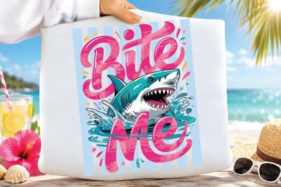 Download Bite Me Shark Ocean Beach Summer PNG - Shark Collection